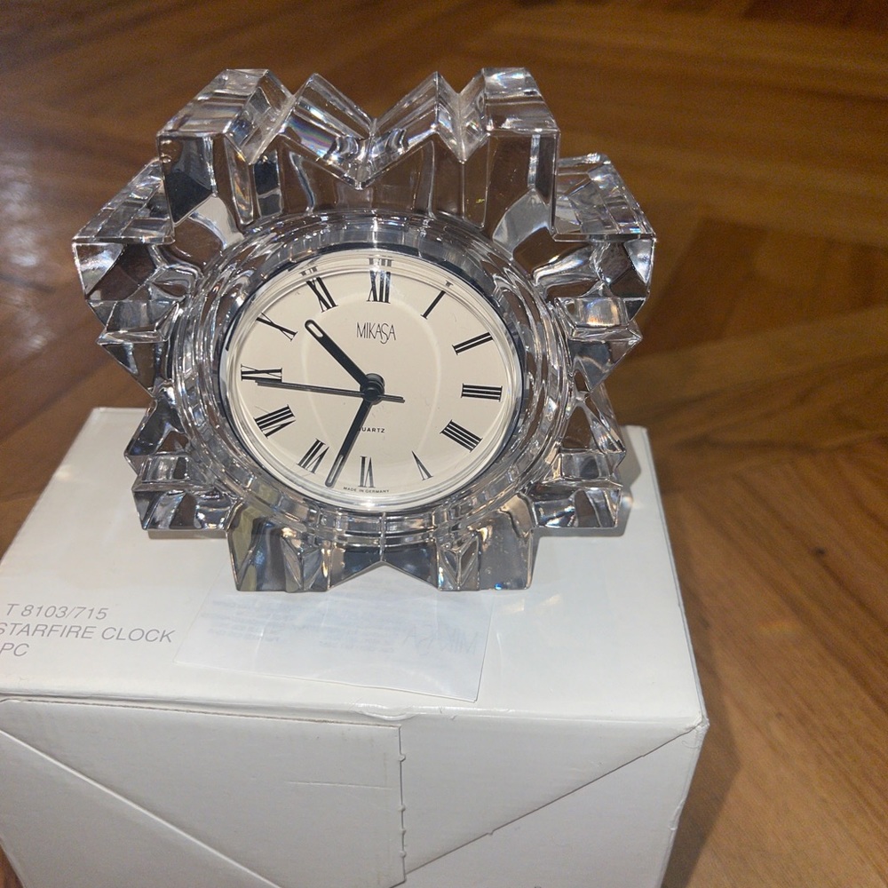 Mikasa crystal clock
